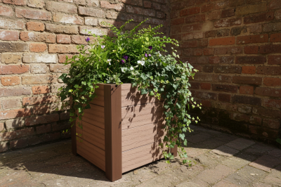 38.5 L/Natural Wood Appearance/Maintenance-free/Easy DIY/Eco-friendly/Vinyl Planter/Outdoor Planter/Wholesaler