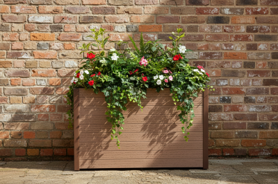 101.6-378 L/Natural Wood Appearance/Maintenance-free/Easy DIY/Eco-friendly/Vinyl Planter/Outdoor Planter/Wholesaler
